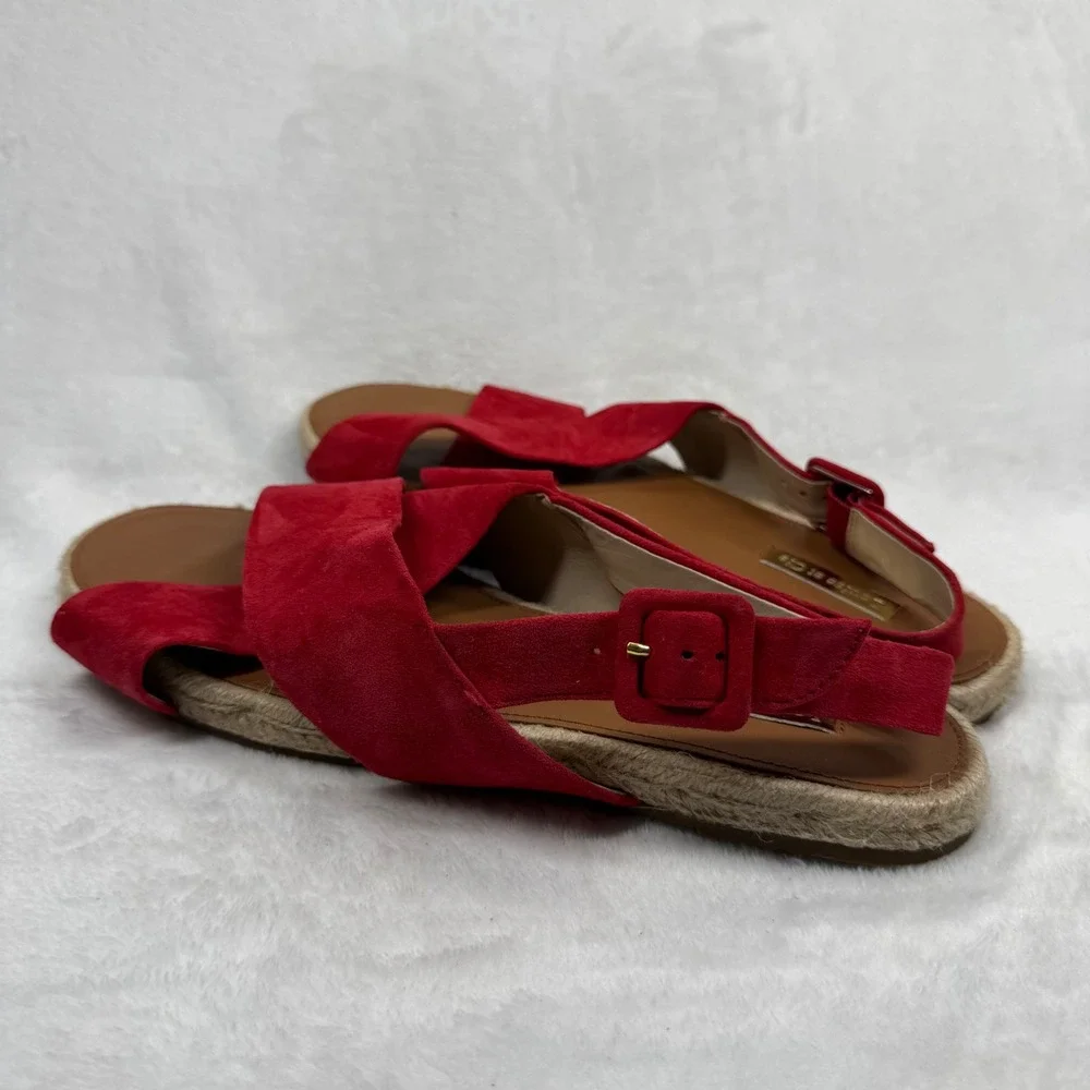 Louise et Cie Isamari‎ Red Suede Espadrille Slingback Sandals 11M LO-ISAMARI-R
